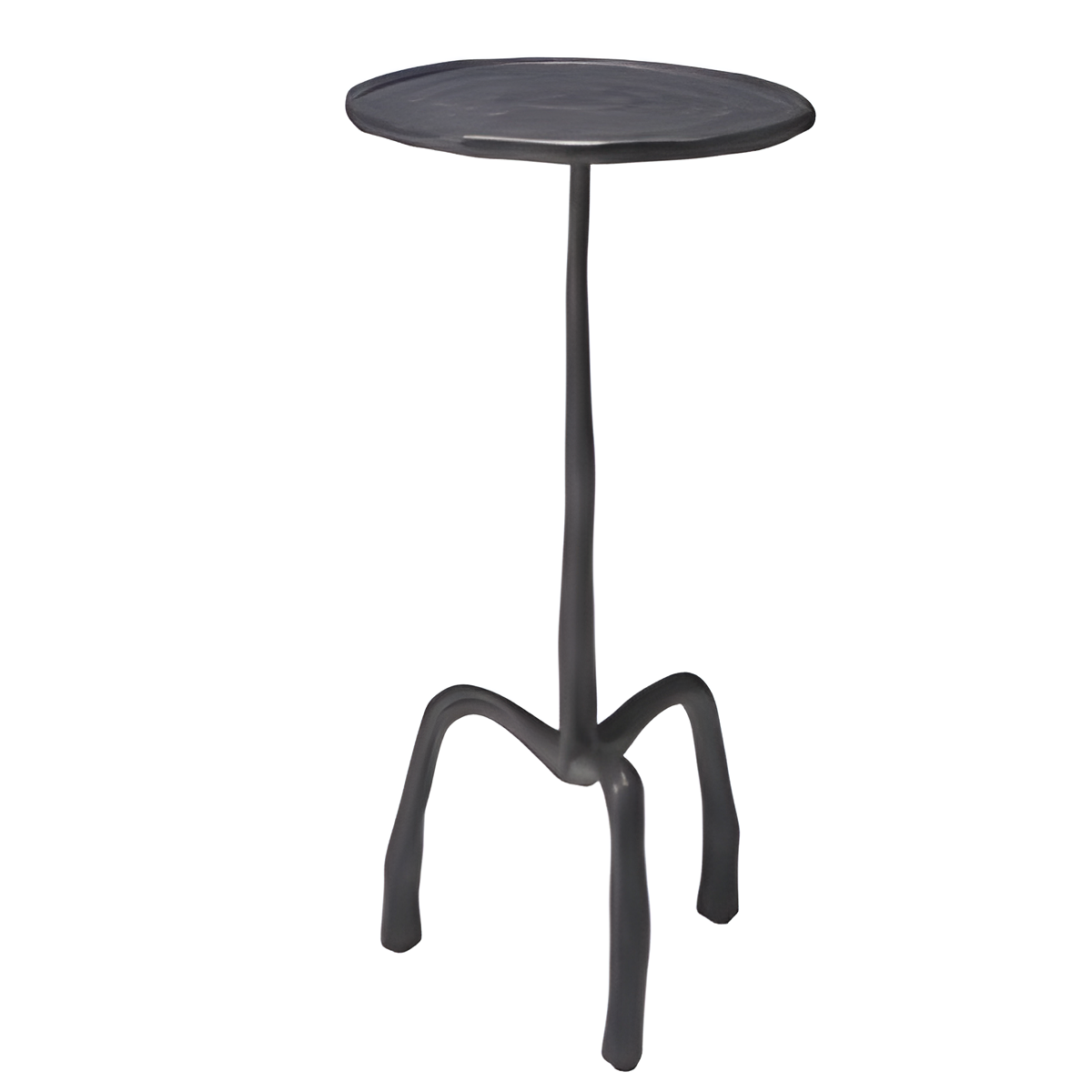 Iron End Table with Curved Base