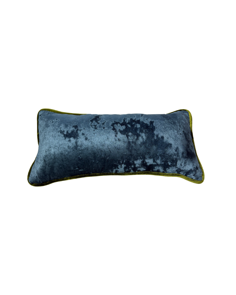 Teal Pillow with Green Cording