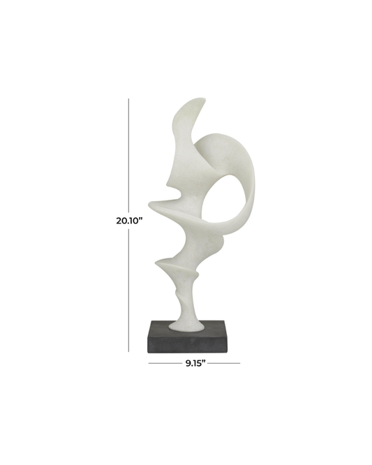 Helix Sculpture - White Stone