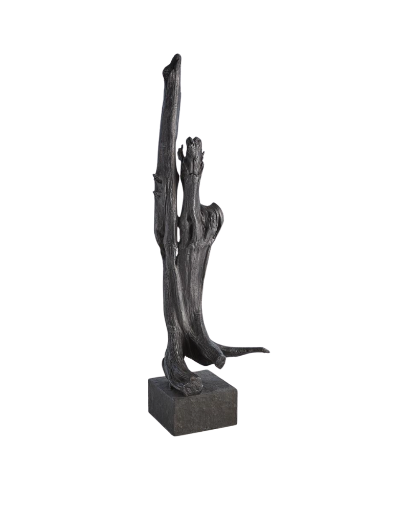 Iron Driftwood Sculpture B - Black