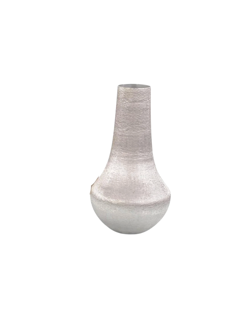 Suede Vase - Silver