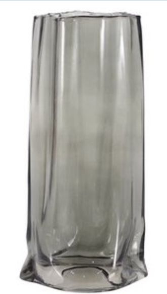 Glass, 12" Paper Bag Vase
