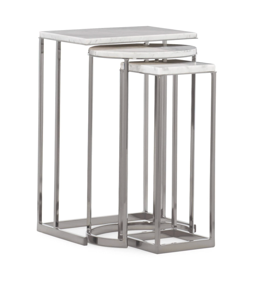 Exposition Nesting End Tables - Silver
