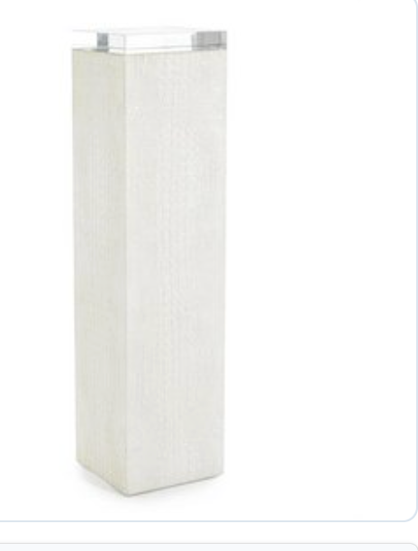 White Croc Pedestal Tall - Ivory