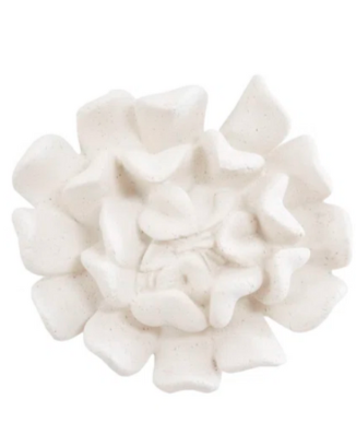 Succulent Resin Wall Flower Art - White Stone