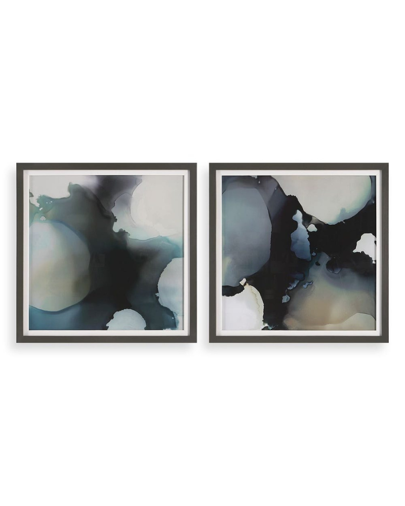 Azure Echo Art, Set of 2 - Blue