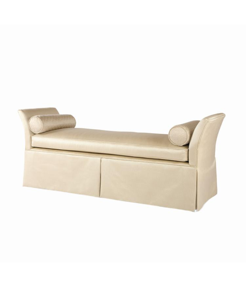 Tailored Bolster Bench - Haze Fabric