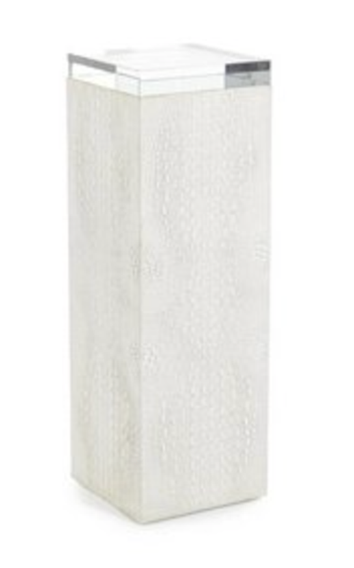 Smalll White croc pedestal