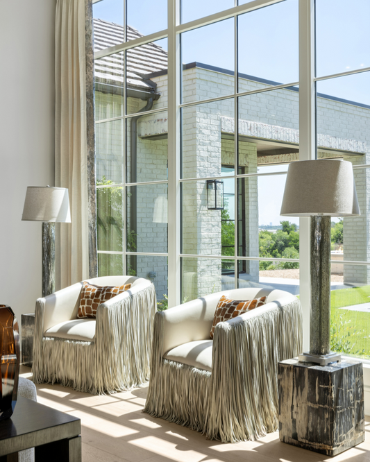 Patterned Hide Pillow - Tan