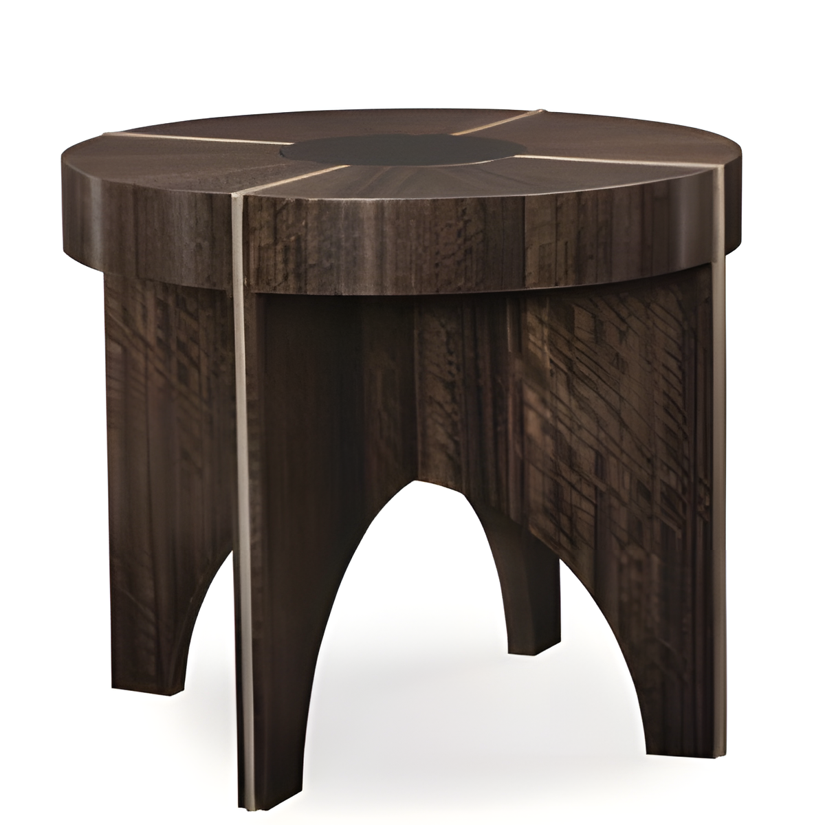 Dark Round Side Table