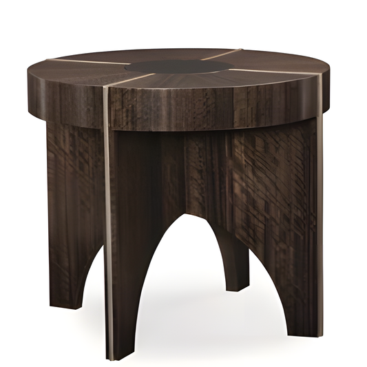Dark Round Side Table