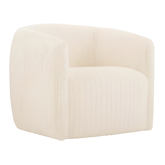Cream Upholstered Accent Chair
