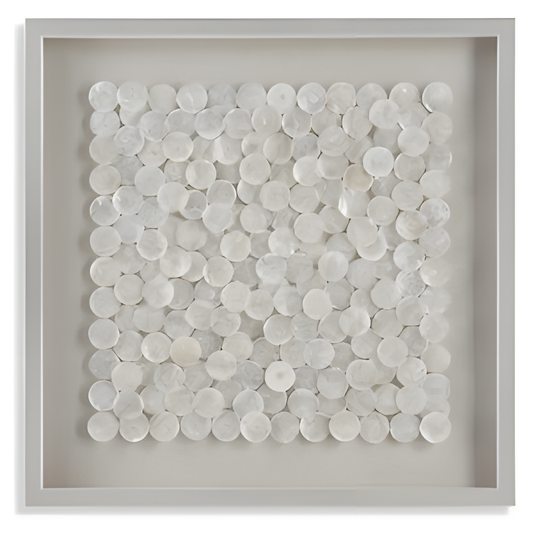 White Floral Relief Wall Art