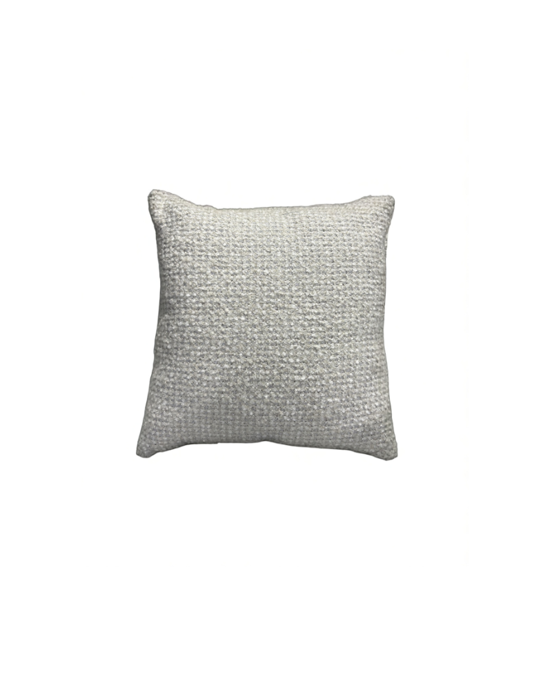 20x20 Custom Pillow - Woven Ivory w/ Silver