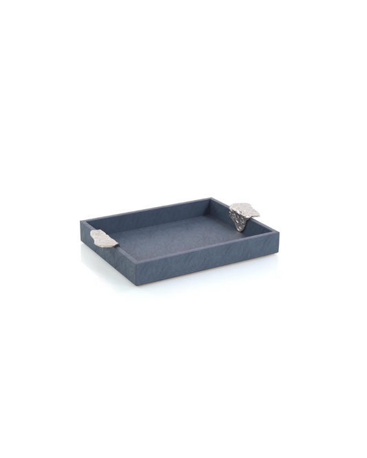 Gypsy Leather Tray Small - Blue