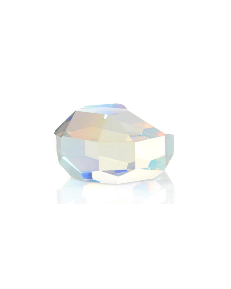 Short - Pastel Prism Crystal Sculpture - Clear