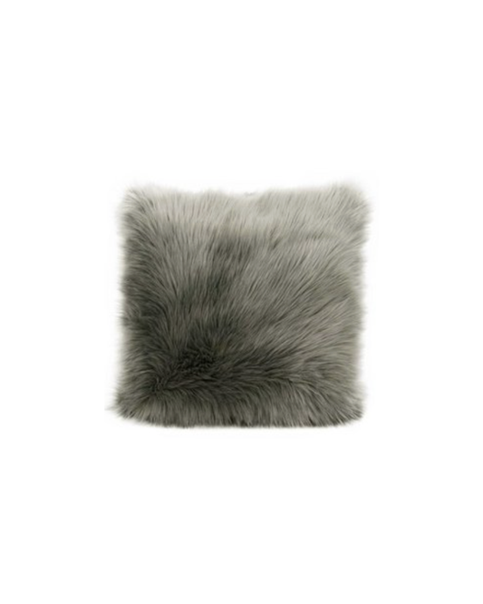 22x22 Silver Faux Fur Pillow