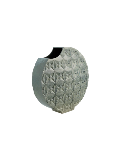 Ceramic Geometric Vase Large- Green