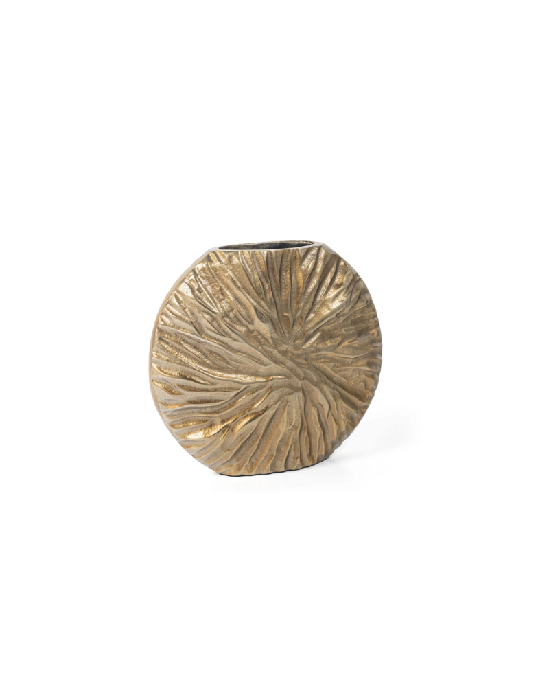 Celestia Metal Vase Round - Gold