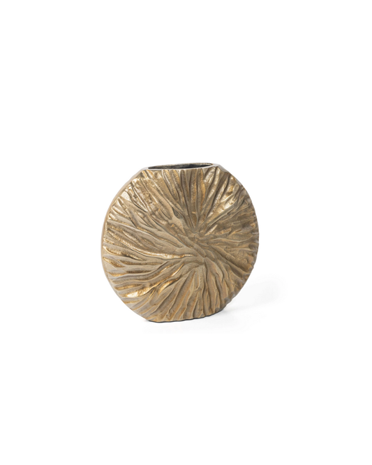Celestia Metal Vase Round - Gold