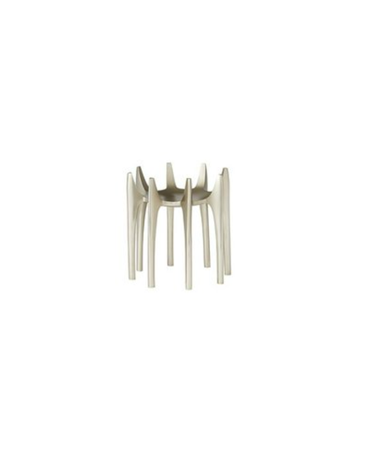 Spike Candle Holder Short - Silver