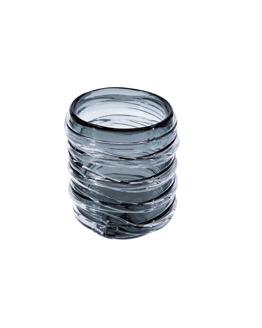 Wrapped Glass Vase Medium- Gray