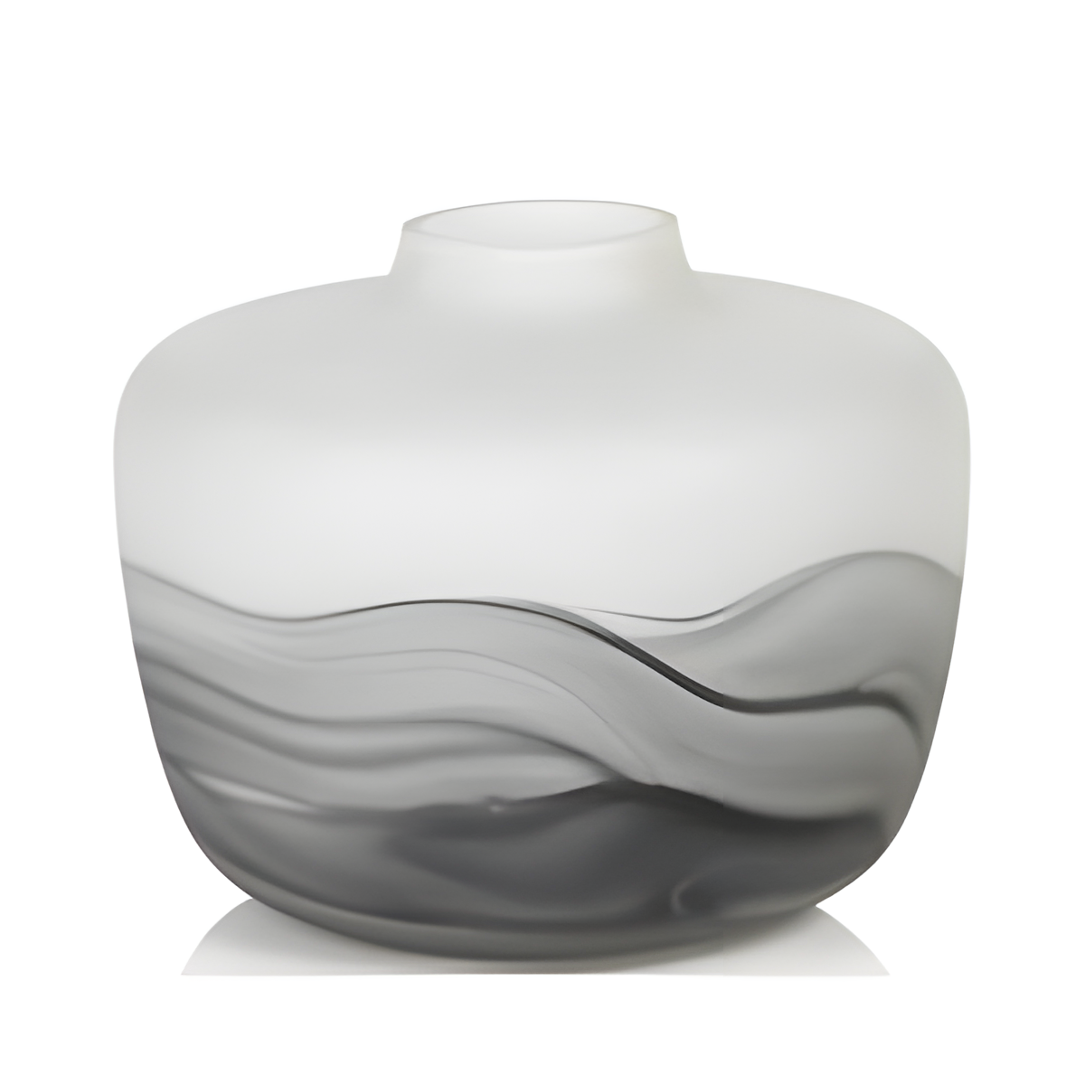 White and Gray Glass Vase