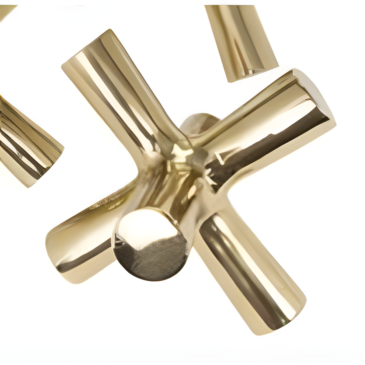 Gold-Tone Geometric Sculpture