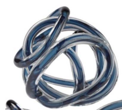 Dark Blue Glass Knot