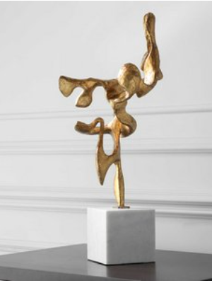 Gold Sculpture on Marble Base