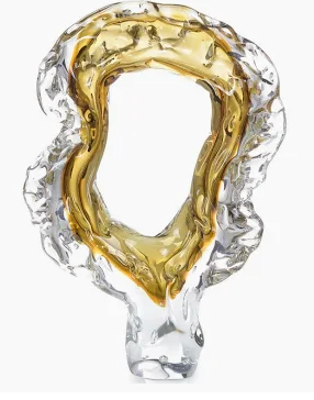 Handblown Coffee Bronze Glass Sculpture I