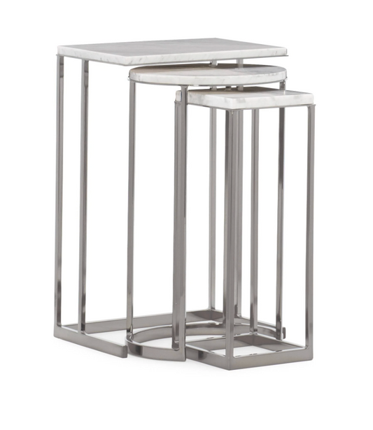 Exposition Nesting End Tables - Silver