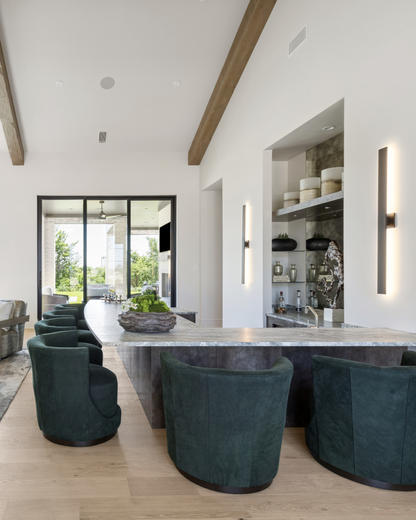 Swivel Sitting Chair - Green Velvet