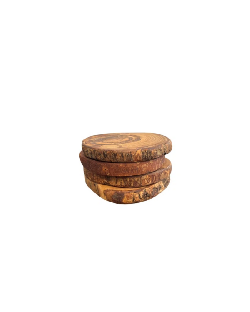 Natural Wood Coaster - Natural Brown