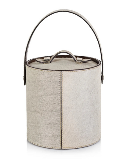 Hair-on-Hide Ice Bucket, Silver