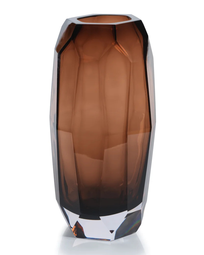 Imperial Glass Vase - Amber