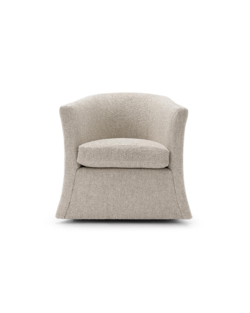 Swivel Chair- Cream Velvet