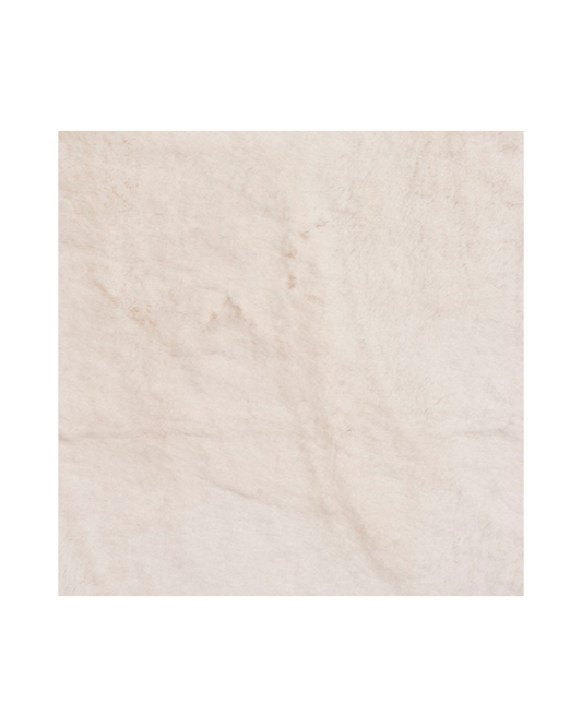 Walnut Crown Upholstered Ottoman - Cream