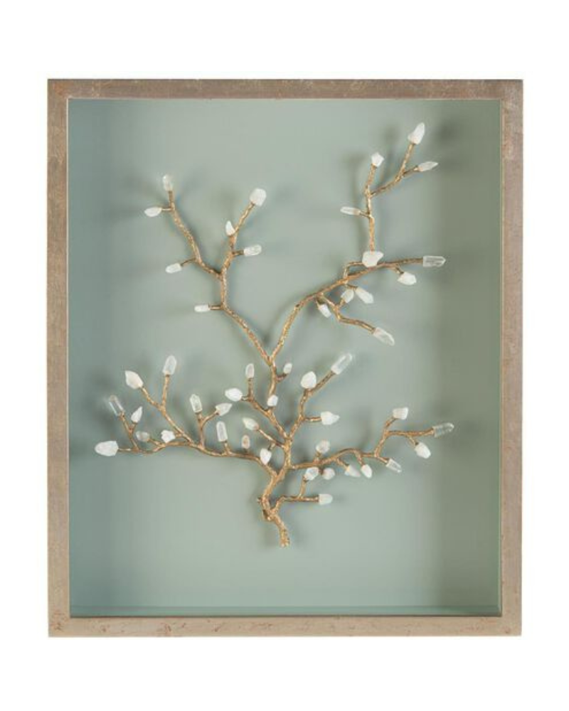 Quartz Branch Wall Art - Sage