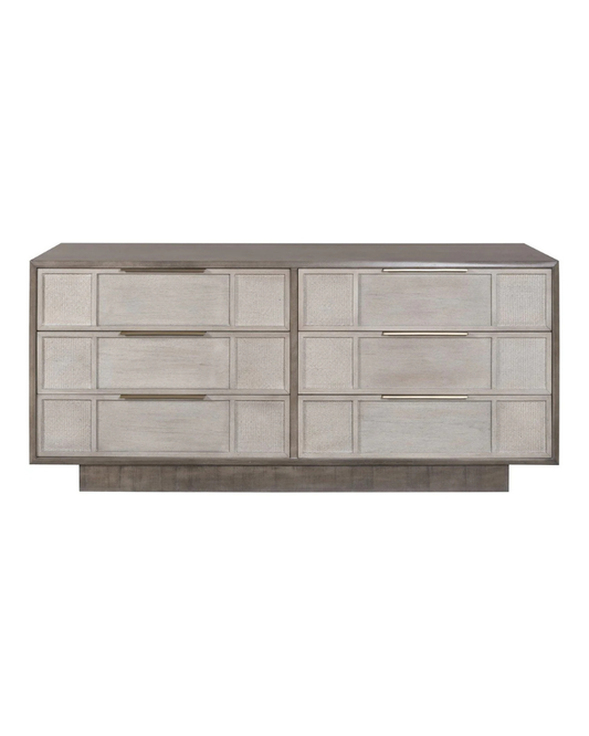 Textured Raffia Dresser - Warm Greige