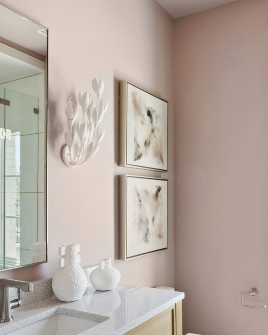 Nexus I Art - Pink and Cream